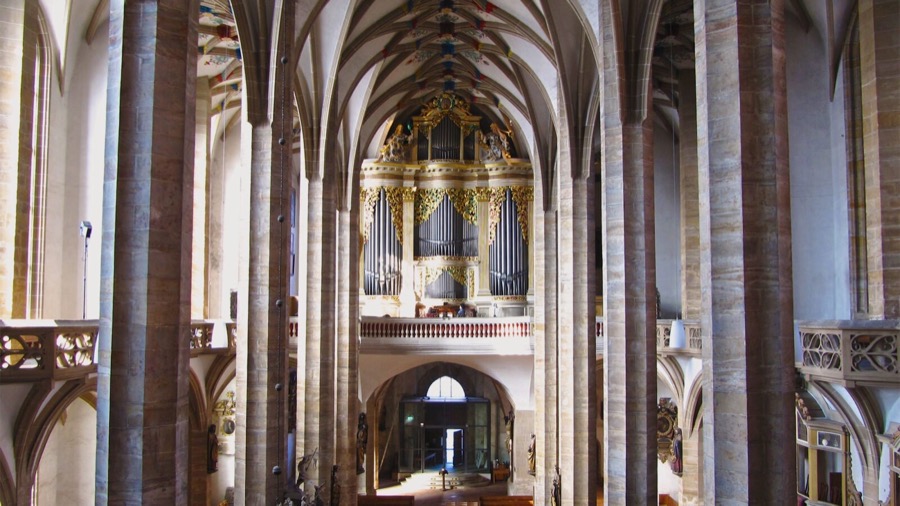 The pipe organ of Freiberg Cathedral