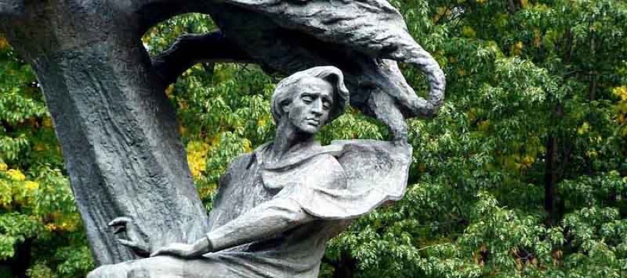 The Chopin Monument in Warsaw’s Łazienki Park