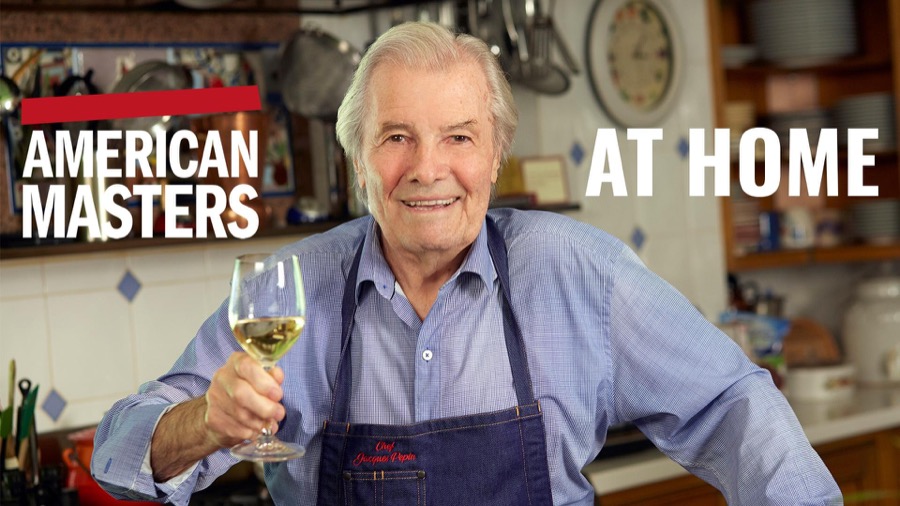 Jacques Pépin cooking in his home kitchen